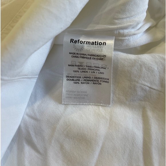 Reformation White Strapless Linen Top - Picture 7 of 7